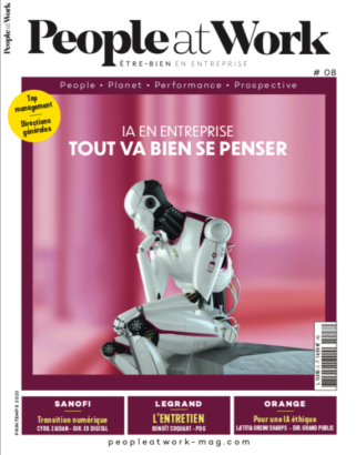 Couverture du magazine People At Work n°8, robot intelligence artificielle